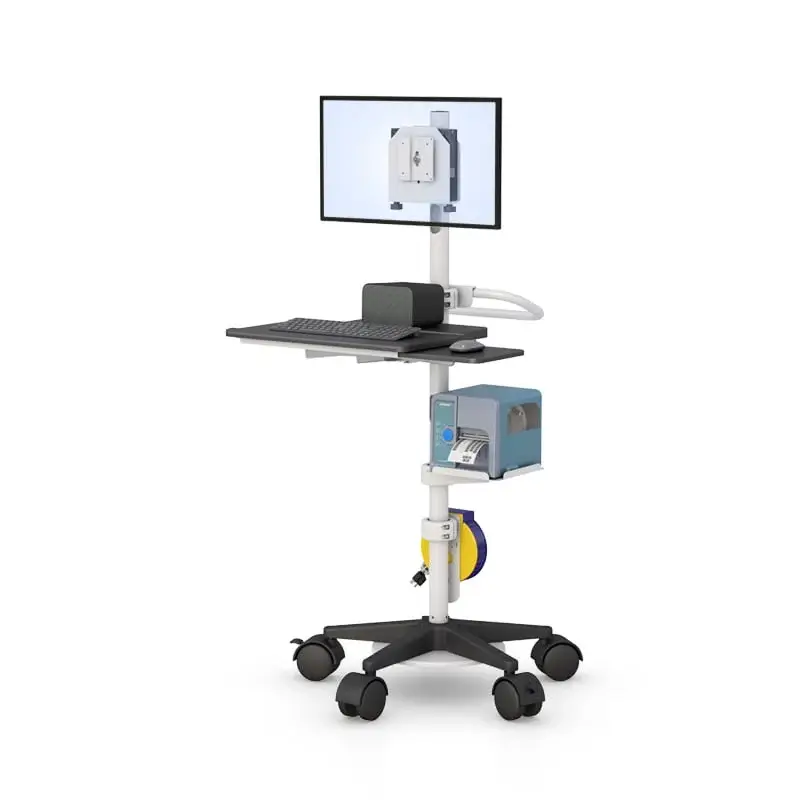 772757 Pole Mount Computer Cart with Adjustable Height